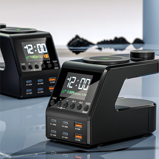 PD 140W Multi-Port Type-C Wireless Charger with Multiple Outlets for Fast Charging
