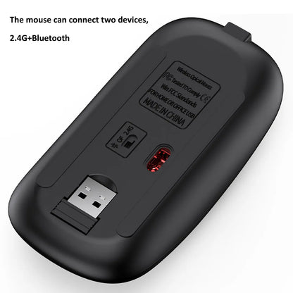 Bluetooth 5.0 2.4G Wireless Keyboard and Mouse Combo Mini Multimedia Keyboard Mouse Set for Laptop PC TV iPad Macbook Android