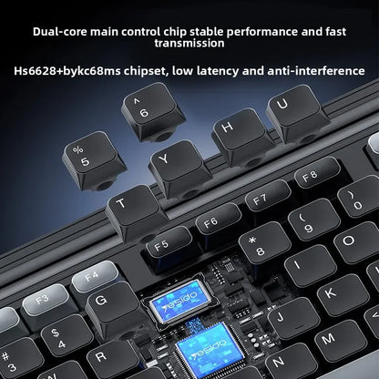 Portable USB Wireless Keyboard and Silent Mouse Set for Home, Office, and Gaming Use