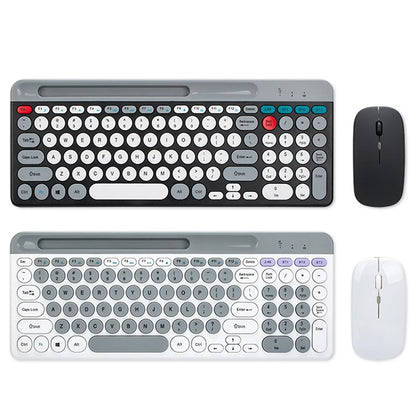 Dual-mode Wireless Keyboard & Mice Combo 2.4G Bluetooth 5.0 Membrane Keyboards BT 3-Channels Rechargeable Key Board Mouse for PC