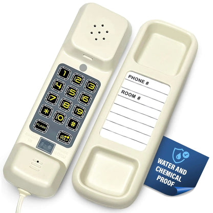 Med-Pat TL-WP Waterproof Trimline Phone – Perfect for Bathrooms, Kitchens, Outdoors